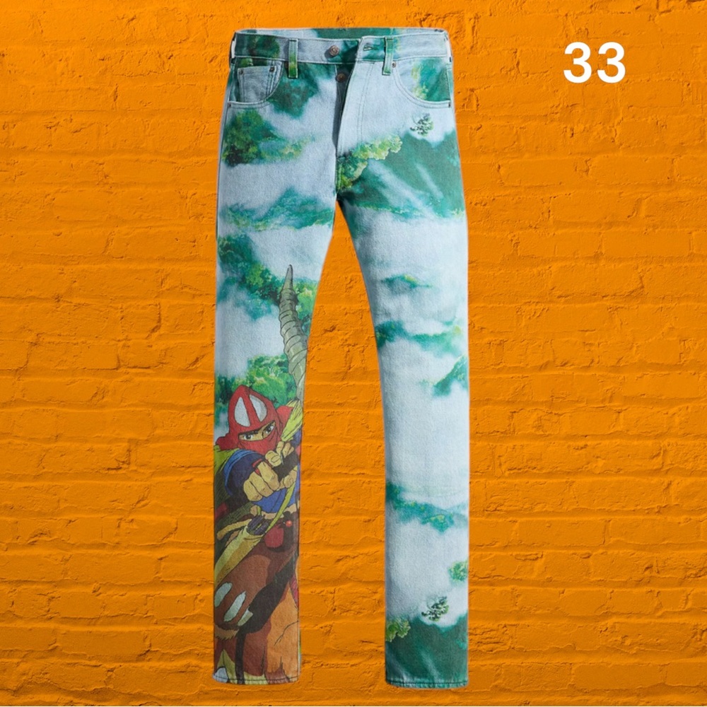 Levi's x Princess Mononoke 501 93’ Jeans Size: 33 Limited Edition Exclusive NWT